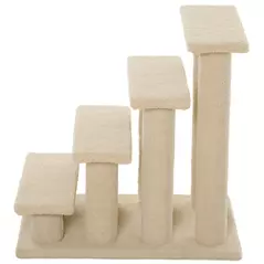 PawHut Dog Steps for Bed 4 Step Pet Stairs for Sofa Dog Cat Climb Ladder 63x43x60 cm Cream - 8