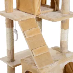 PawHut Cat Tree Scratching House, Activity Play Centre - 9
