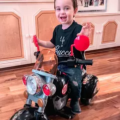 HOMCOM Kids Ride On Toy Car Motorbike Electric Scooter 6V Battery Operated Toy Trike-Black - 2