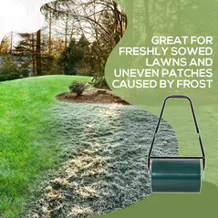 Outsunny 30 L Heavy Duty Water Or Sand Filled Φ30cm Garden Steel Lawn Roller Drum - Dark Green - 5