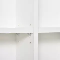 HOMCOM CD Storage Unit with Adjustable Shelves, 89 x 130.5 cm, White - 8