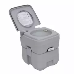 Outsunny Portable Camping Toilet,  20L Flushable Porta Potty with 2 Detachable Tanks and Double Seal Valve for Travel Fishing Festival Campsite - 1