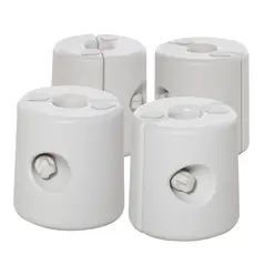 Outsunny 4 Pack 36 kg Gazebo Weights, Canopy Tent Weights with Rapid Clip, Gazebo Leg Weights Fill with Sand or Water, White - 1