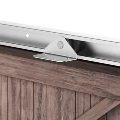 HOMCOM 6FT Modern Sliding Barn Door Closet Hardware Track Kit Track System Unit for Single Wooden Door - 7