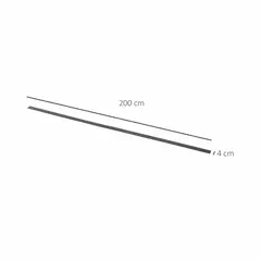 HOMCOM 6.6FT/200cm Black Sliding Door Kit for Single Barn Door, Antique Sliding Barn Door Hardware Kit with J Shape Hanger - 3