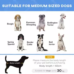 PawHut Raised Dog Bed Cat Elevated Lifted Portable Camping w/ Metal Frame Blue (Large) - 7