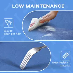 PawHut Raised Dog Bed Cat Elevated Lifted Portable Camping w/ Metal Frame Blue (Medium) - 6