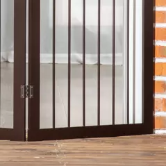 PawHut 3 Panel Stair Gate Foldable Dog Door Gate Indoor Free Standing Safety Gate Pet Barrier 76cm Height - 8