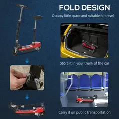 HOMCOM Powered Electric Scooter Ride-On, with Brakes, Adjustable Seat, Adjustable Handlebars, Red - 7