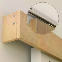 HOMCOM 6.5FT/2000mm Modern Sliding Barn Door Closet Hardware Track Kit Aluminium Track System Unit For Single Wooden Door - 6