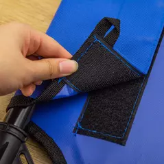 PawHut Raised Dog Bed Cat Elevated Lifted Portable Camping w/ Metal Frame Blue (Large) - 9