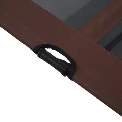 PawHut Large Raised Dog Bed Cat Elevated Lifted Cooling Portable Camping Basket Outdoor Indoor Mesh Pet Cot Metal Frame Brown - 9