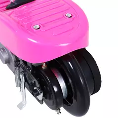 HOMCOM Foldable Electric Scooter Ride on for Kids 12V 120W W/Brake Kickstand-Pink - 9