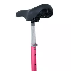 HOMCOM Foldable Powered Scooter with Adjustable Seat, Brake, Pink - 8