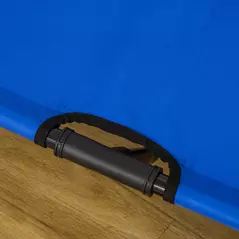 PawHut Raised Dog Bed Cat Elevated Lifted Portable Camping w/ Metal Frame Blue (Large) - 8