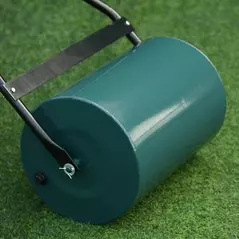 Outsunny 40L Garden Lawn Roller, Water Sand Filled Outdoor Grass Roller, Φ32cm Heavy Duty Metal Lawn Push Rolling Tool for Grass Seeding, Soil Levelling, Green - 9
