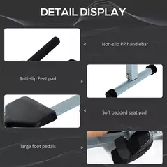 HOMCOM Rowing Machine Cardio Rower Workout Fitness Body Tonner Home Gym Training - 6