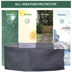 Outsunny Garden Furniture Cover, Waterproof Windproof 420D Heavy Duty Oxford Fabric    Rattan Furniture Cover, Rectangular Outdoor Table Chair Set Cover, 235 x 135 x 94cm - 4