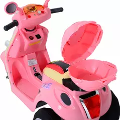 HOMCOM Kids Electric Ride On Toy Car 6V Electric Motorbike with Chargeable Battery Headlight and Music for 3-5 Years - Pink - 9