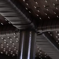 Outsunny PE Rattan Ice Bucket Table, Height Adjustable Liftable Outdoor Drinks Cooler, 52 cm Round Garden Beer Cocktail Table with Lid for Bar, Patio, Terrace, Brown - 9