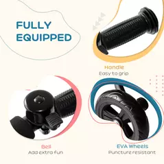 HOMCOM Baby Trike, Toddler Tricycle with Adjustable Seat, Children Ride on Toys 3 Wheels Bike with Bell for Kids 1.5-4 Years, Pink - 6