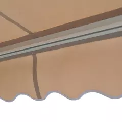 Outsunny 2.95Lx2.5M  Retractable Manual/Electric Awning-Cream White/White - 9