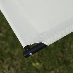 Outsunny Double Sun Lounger, Rocking Lounger Sunbed Daybed with Armrest and Headrest Pillow, for Two, For Outdoor Patio Garden, Cream White - 8