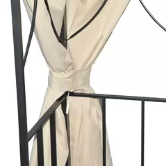 Outsunny 3 x 3 m Garden Gazebo Double Roof Marquee Patio Wedding Party Tent Canopy Shelter with Sidewalls, (Beige) - 8