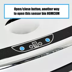 HOMCOM 68L Sensor Dustbin Stainless Steel Automatic Kitchen Waste Bin Silver - 5