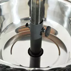 Outsunny PE Rattan Ice Bucket Table, Height Adjustable Liftable Outdoor Drinks Cooler, 52 cm Round Garden Beer Cocktail Table with Lid for Bar, Patio, Terrace, Brown - 7