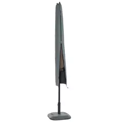 Outsunny Parasol Cover, Cantilever Umbrella Cover, Banana Umbrella Cover with Zipper for Outdoor Garden, Patio, Grey - 1