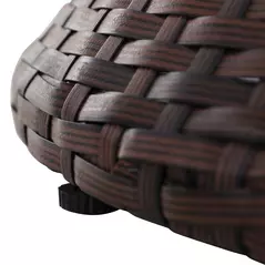 Outsunny PE Rattan Ice Bucket Table, Height Adjustable Liftable Outdoor Drinks Cooler, 52 cm Round Garden Beer Cocktail Table with Lid for Bar, Patio, Terrace, Brown - 8