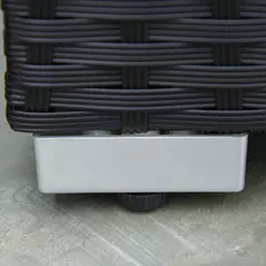 Outsunny White Rattan Garden Furniture 4-Seater Outdoor Sofa Set with Coffee Table - White - 8