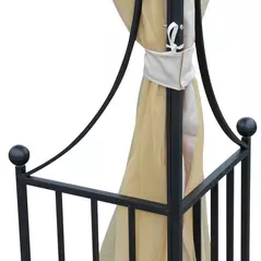 Outsunny 3 x 3(m) Garden Gazebo Patio Party Tent Shelter Outdoor Canopy Double Tier Sun Shade Metal Frame Netting, Beige - 8