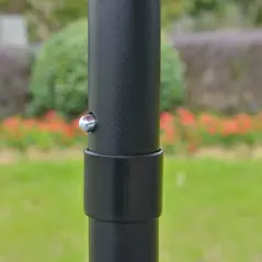 Outsunny 2.7M Garden Parasol Umbrella with Glass Fibre Ribs and Aluminium Frame, Tilting Sun Shade Shelter Canopy, Wine Red - 9