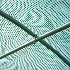 Outsunny Walk-in Polytunnel Greenhouse, Outdoor Garden Tunnel Greenhouse Tent with Zipped Roll-Up Door and 8 Mesh Windows, 4 x 2M - 8