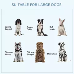 PawHut 43" Heavy Duty Metal Dog Crate Pet Cage with Tray Wheeled Dog Kennel - Black (Large) - 7