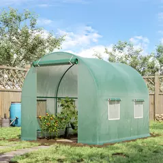 Outsunny 245 x 200cm Polytunnel Greenhouse - Green - 2