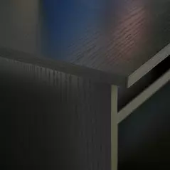 HOMCOM Modern Computer Desk, Home Office Table, Small Writing Desk with Storage Shelf, 90 x 50cm, Black Wood Grain - 8