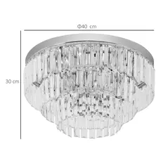HOMCOM 122 Crystallite Ceiling Chandelier - 3