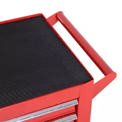 DURHAND 7-Drawer Tool Box on Wheels Tool Cabinet 150 Load with Lockable Swivel Castors, Red - 8
