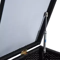 Outsunny 284 L Rattan Garden Storage Box, Outdoor Garden Storage Box with Gas Lift and Lockable Lid, Outdoor Wicker Rattan Chest Container for Garden Tools, 118 x 54 x 59 cm, Dark Brown - 7