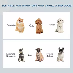 PawHut Raised Dog Feeding Bowls with Stand, Stainless Steel for  Extra Small and Small Dog, 44L x 24W x 15H cm - White - 6