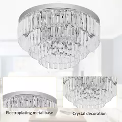 HOMCOM 122 Crystallite Ceiling Chandelier - 4
