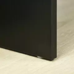 HOMCOM Modern Computer Desk, Home Office Table, Small Writing Desk with Storage Shelf, 90 x 50cm, Black Wood Grain - 9