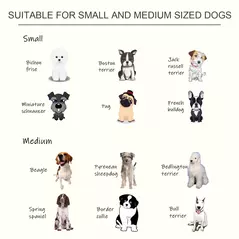 PawHut Raised Dog Feeding Bowls with Stand, Stainless Steel for Medium Dog, 58L x 31W x 25H cm - White - 7