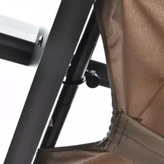 Outsunny 3m x 3m Pergola - Retractable Aluminium 3x3 Garden Shade for Outdoor BBQ & Gatherings, Family Use, Brown - 8