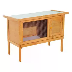 PawHut Rabbit Hutch Outdoor Guinea Pig Hutch Bunny Cage Shelter Outdoor, 90 x 45 x 65cm - 1