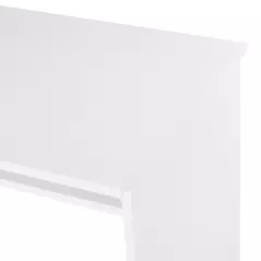 HOMCOM Modern Computer Desk, Home Office Table, Small Writing Desk with Storage Shelf, 90 x 50cm, White Wood Grain - 9