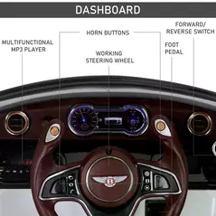 HOMCOM Kids Electric Car Kids Ride on Toys W/ LED Lights-White - 5